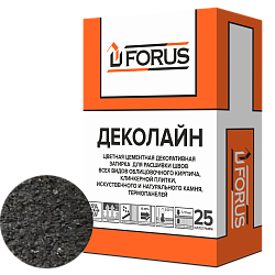 Forus Деколайн 2263 - цветная затирка чёрная 25кг.