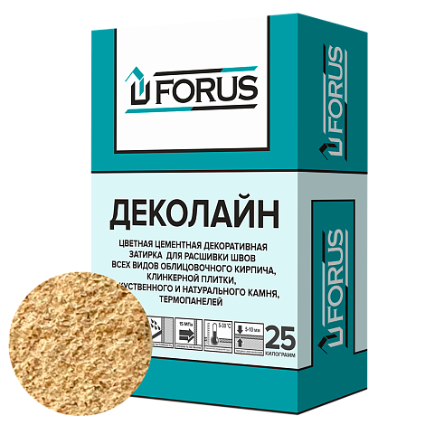 Forus Деколайн 2265 - цветная затирка кремово-бежевая 25кг.