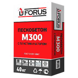 Forus -М 300 Пескобетон с пластификатором 40 кг.