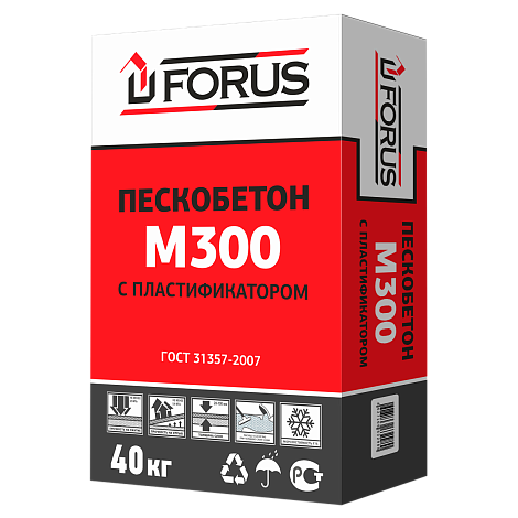 Forus -М 300 Пескобетон с пластификатором 40 кг.