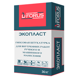 Forus Экопласт -  гипсовая штукатурка 30 кг.
