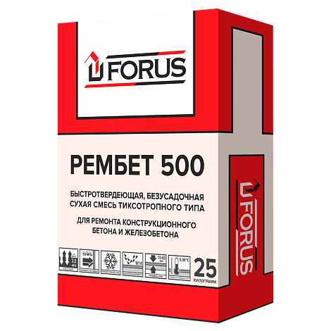 Forus Рембет 500 - ремонтный состав тиксотропного типа 25 кг.
