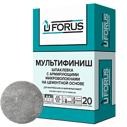 Мультифиниш Серый - финишная цементная шпаклёвка 20 кг.