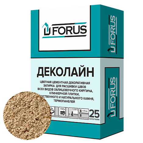 Forus Деколайн 2270 - цветная затирка кремовая 25кг.