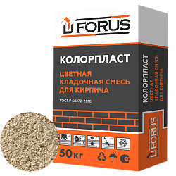 Forus Колорпласт 0170 - цветная кладочная смесь кремовая 50кг.