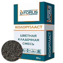 Forus Колорпласт 0073 - цветная кладочная смесь графитовая 50кг.